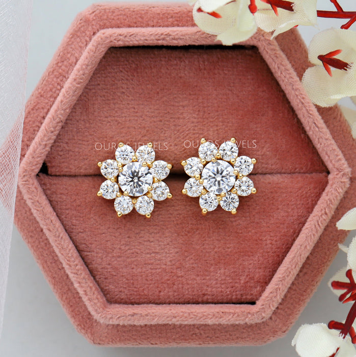 14K White Gold Double Circle Diamond Earrings – Dublin Village Jewelers (OH)